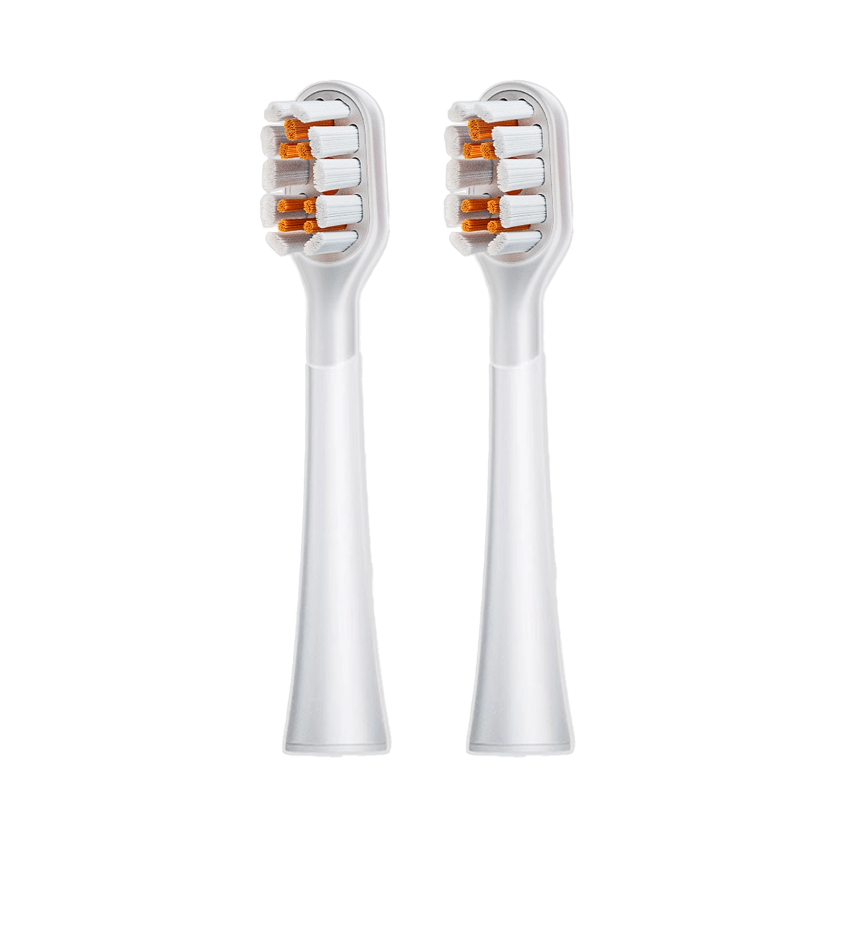 Two white Gum Care brush heads for AirJet X3 electric toothbrush
